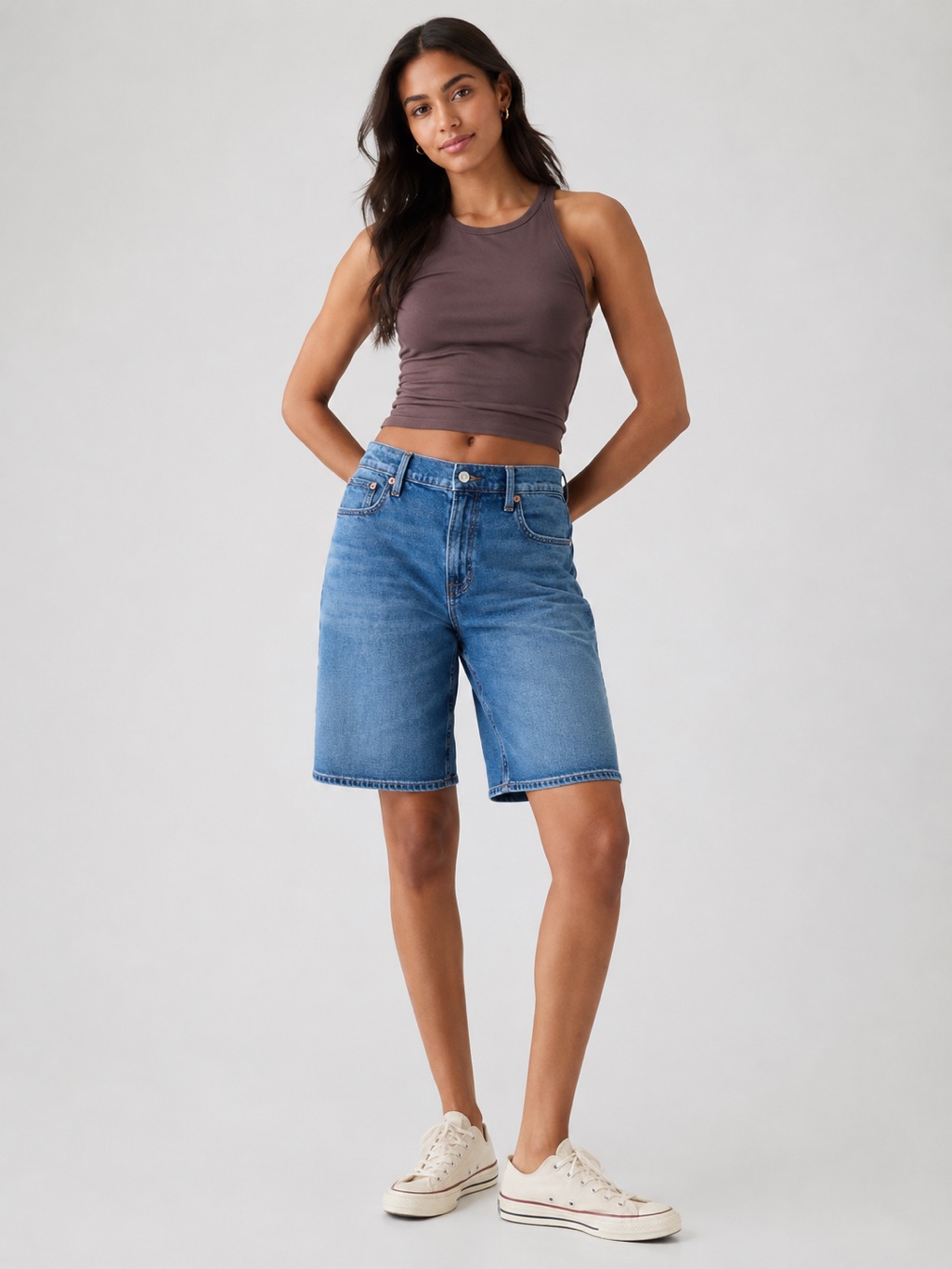 American Eagle 0 Nwt 11” Jort High Rise Women’s Dreamy Drape Stretch 2025